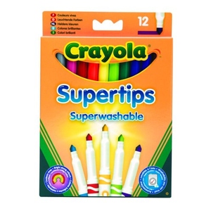 Flamastry Supertips Pastelowe 12 Sztuk - Crayola