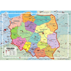Polska Mapa Administracyjna Puzzle - Maxim