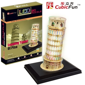 Puzzle 3D Krzywa Wieża w Pizie z oświetleniem